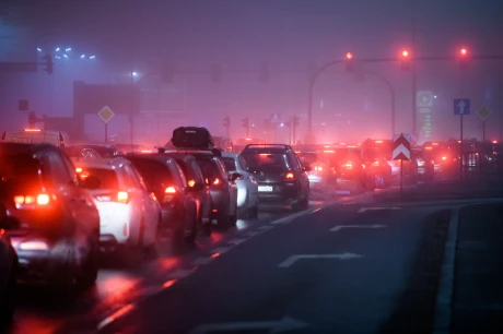 Die Luftverschmutzung durch Autos
